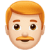 👨🏻‍🦰 man: light skin tone, red hair display on Apple